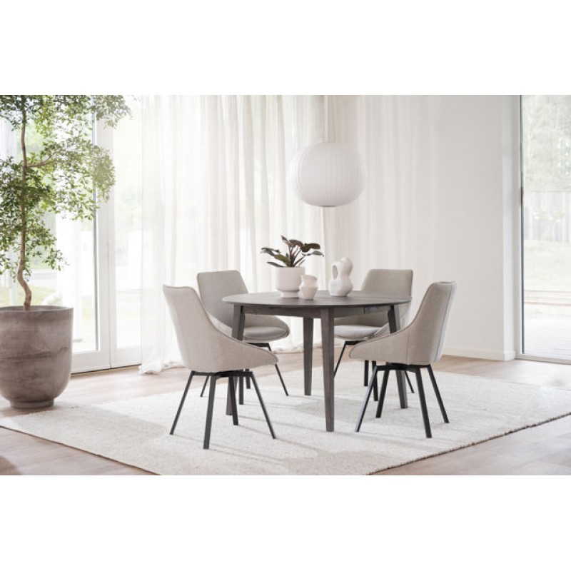 RO FILIPPA EXTENDABLE DINING TABLE DARK BROWN